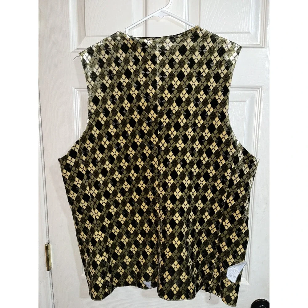 Ll Canto Designer Mens Vest, Geometric , 42 , Italian, 90s,grandpa core‎